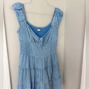 Hollister Blue Floral Smocked Dress